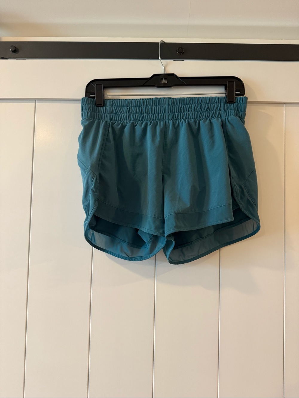 Athleta Teal Layered Running Shorts
